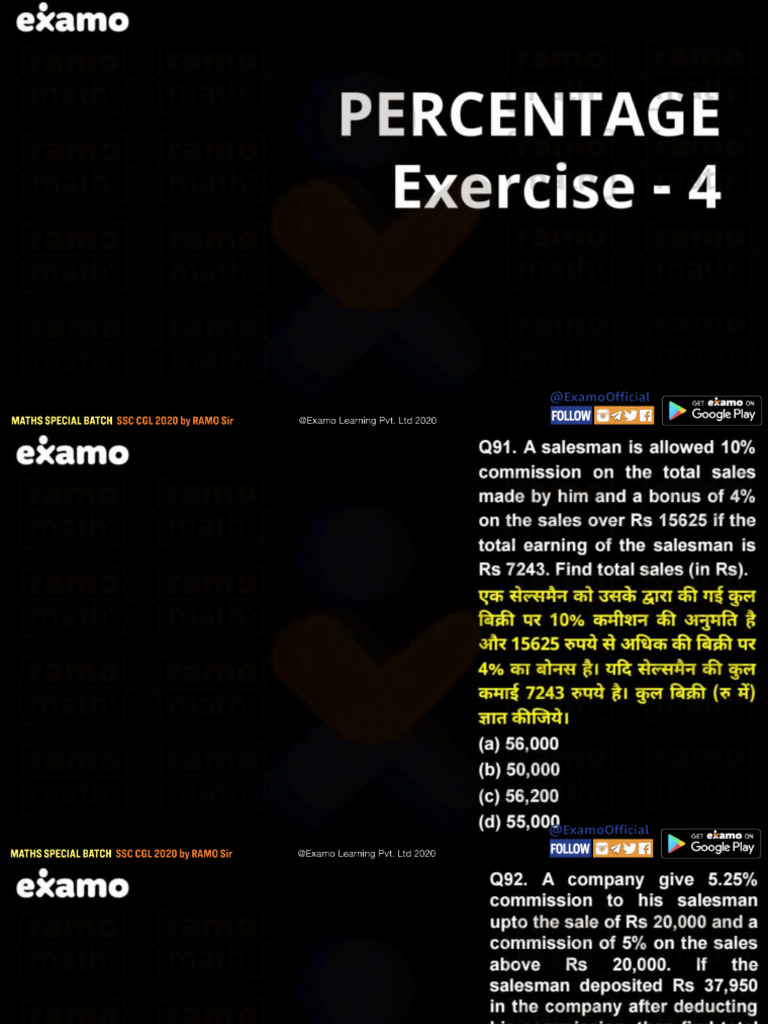 ? PDF Class Notes Percentage - 9 PDF | PDF