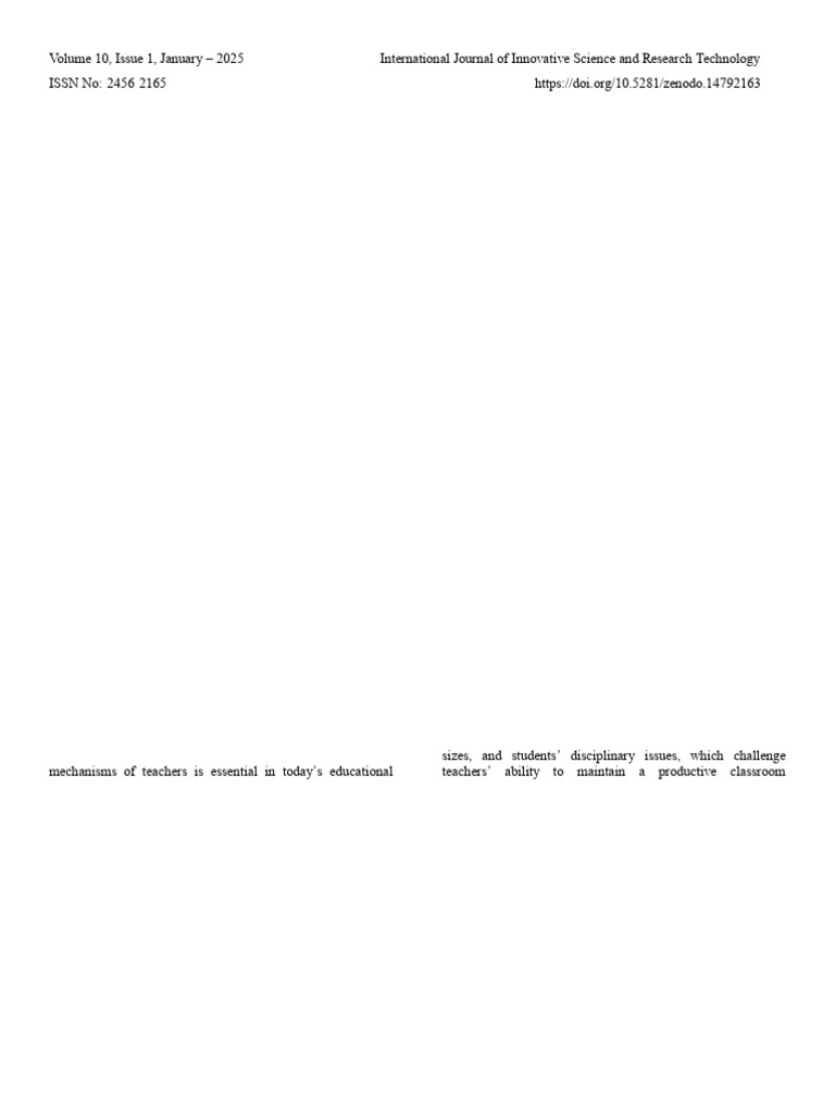 Coping With Job Related Stress Mechanisms Of Teachers Across The