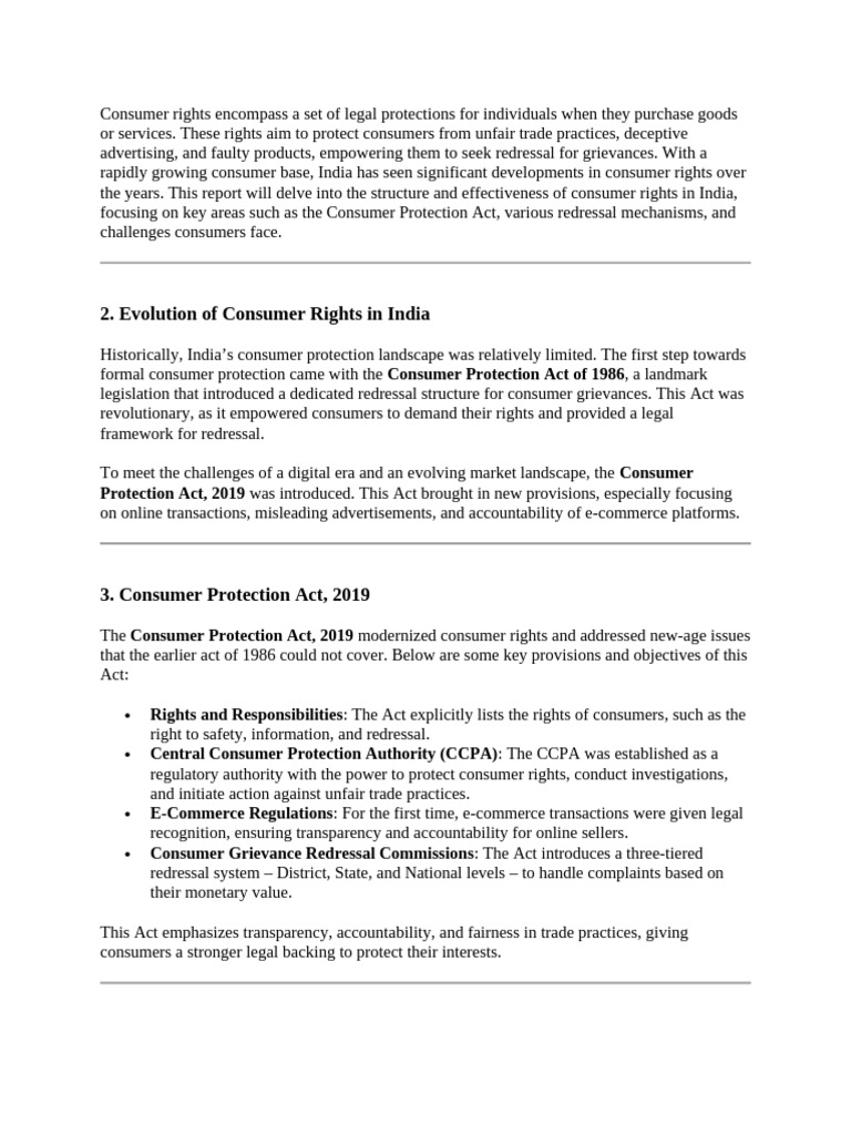 Consumer Rights Pdf Consumer Protection E Commerce