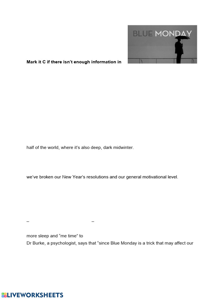 Understanding Blue Monday Myths and Facts | PDF | Psychology