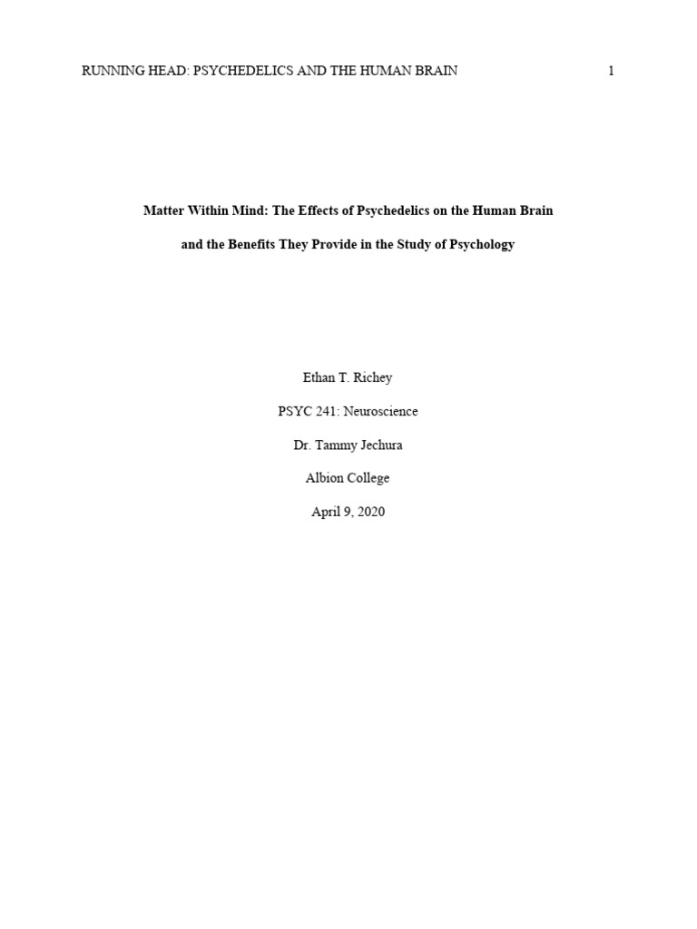 Matter Within Mind The Effects of Psyche | PDF | Psychiatry ...