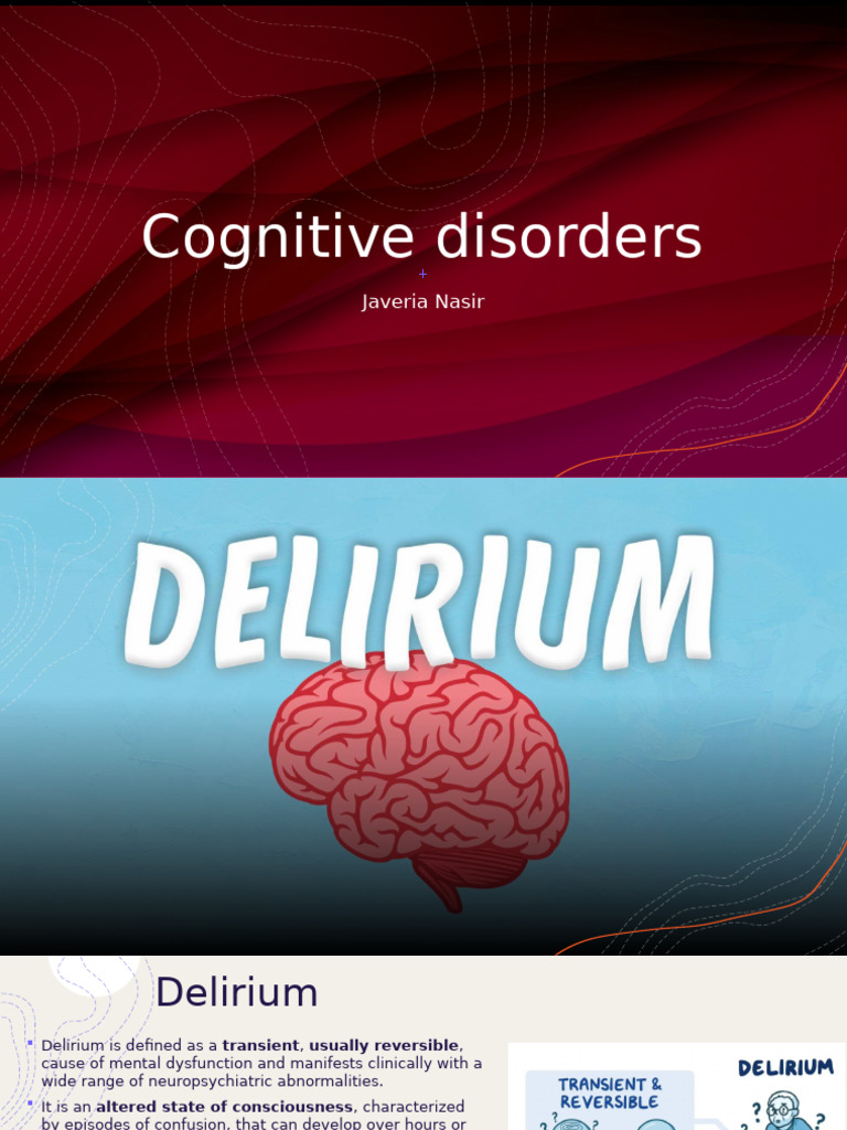 10 Cognitive Disorders 09062024 100558pm | PDF | Amnesia | Dementia