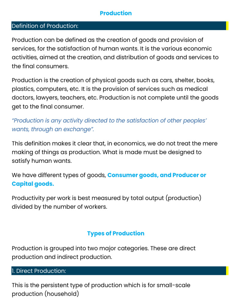 Understanding Production and Its Factors | PDF | Capital (Economics ...