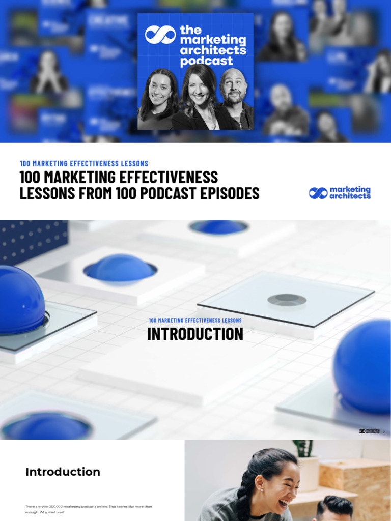 100 Marketing Effectiveness Lessons Pdf Brand Marketing