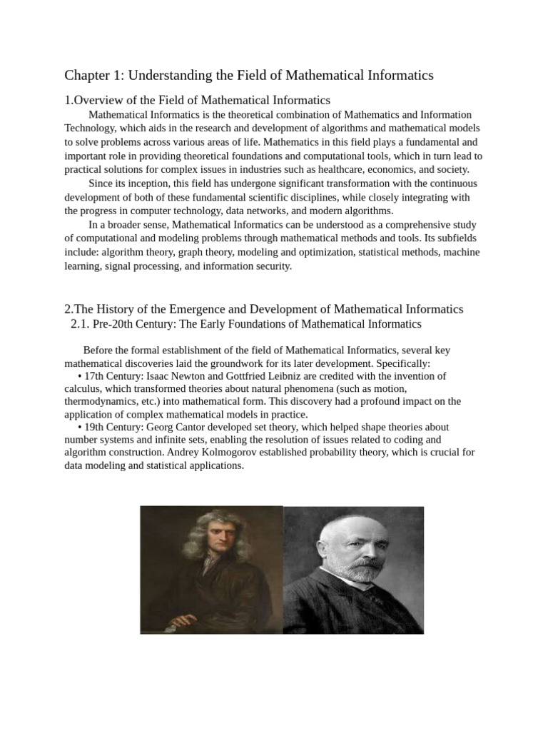 Overview of Mathematical Informatics | PDF | Computer Science | Mathematics