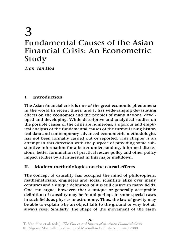 Causes of the Asian Financial Crisis | PDF | Cost Of Living | Ordinary ...