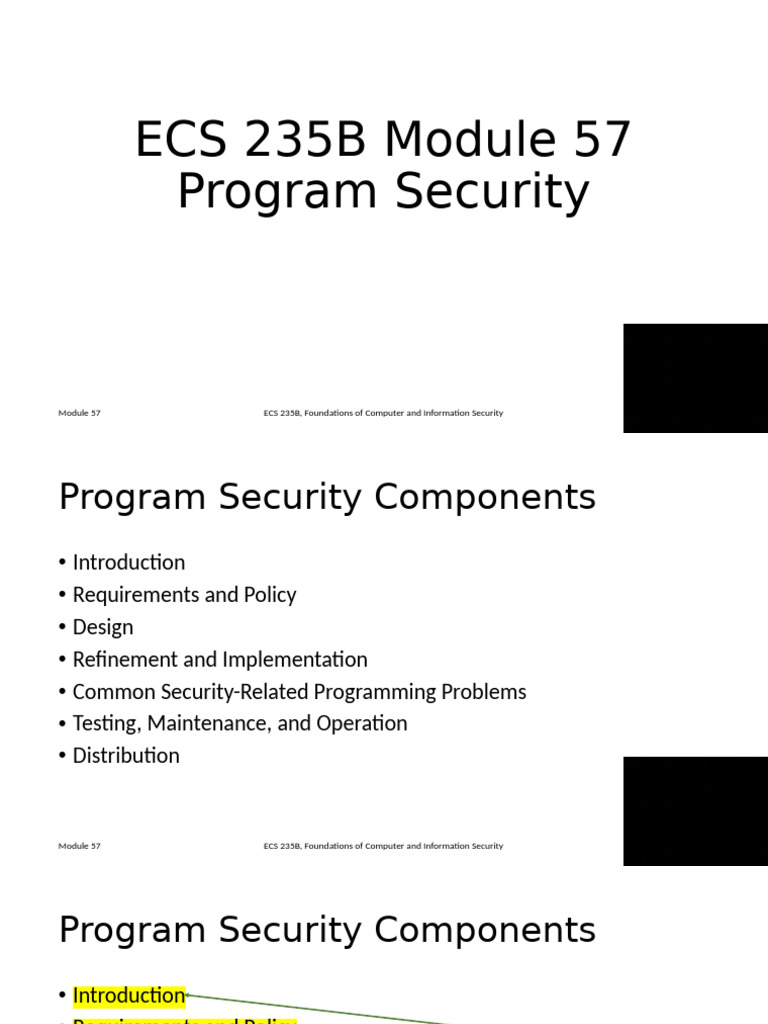 Program Security in Computer Systems | PDF | Information Security ...