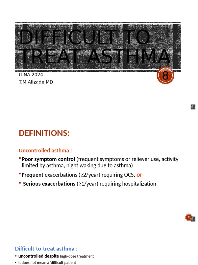 Understanding Difficult-to-Treat Asthma | PDF | Asthma | Chronic ...