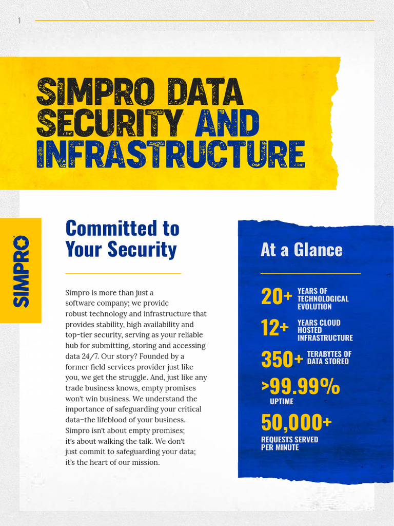 Simpro Data Security and Infrastructure Overview | PDF | Cloud ...