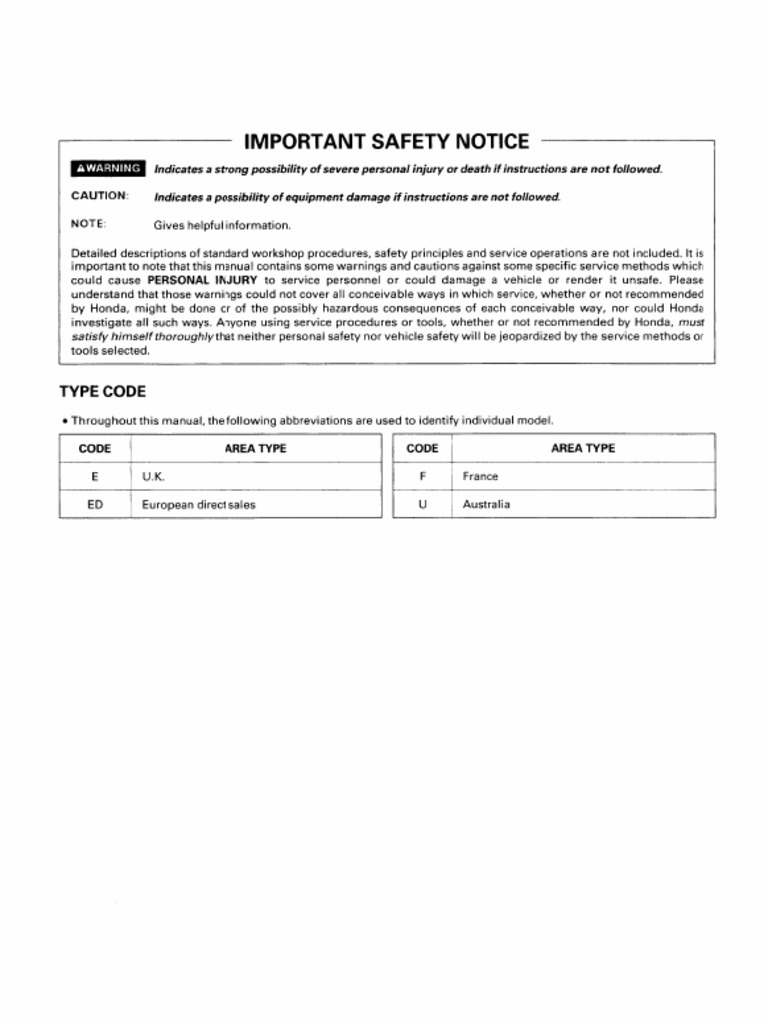 Honda VTR1000 Factory Service Manual SP1 SP2 UK | PDF