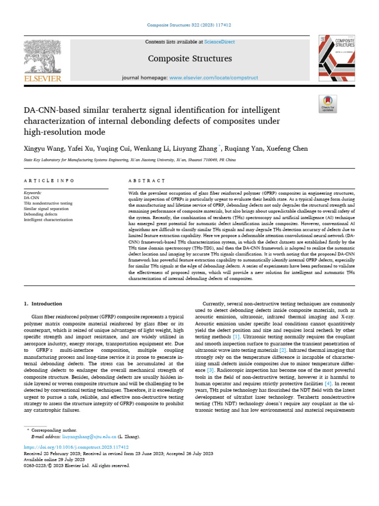 DA-CNN For Intelligent Characterization of Internal Debonding | PDF ...