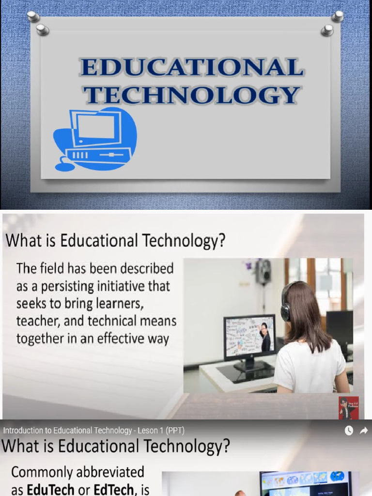 Educational Technology Pdf Learning Theory Education Learning