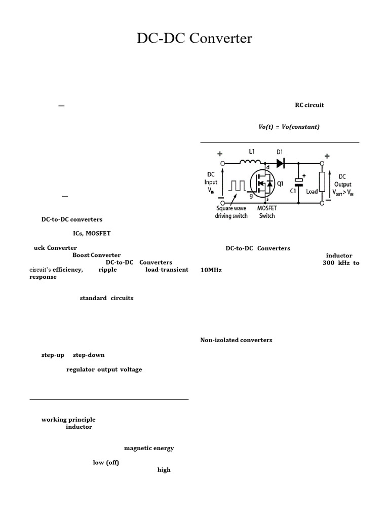 Overview of DC-DC Converter Types | PDF | Direct Current | Voltage