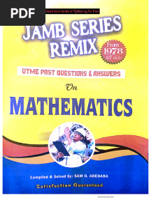 Jamb Remix Mathematics by PDF MADEAZY Barr Kolawole 1400-6-5!2!34