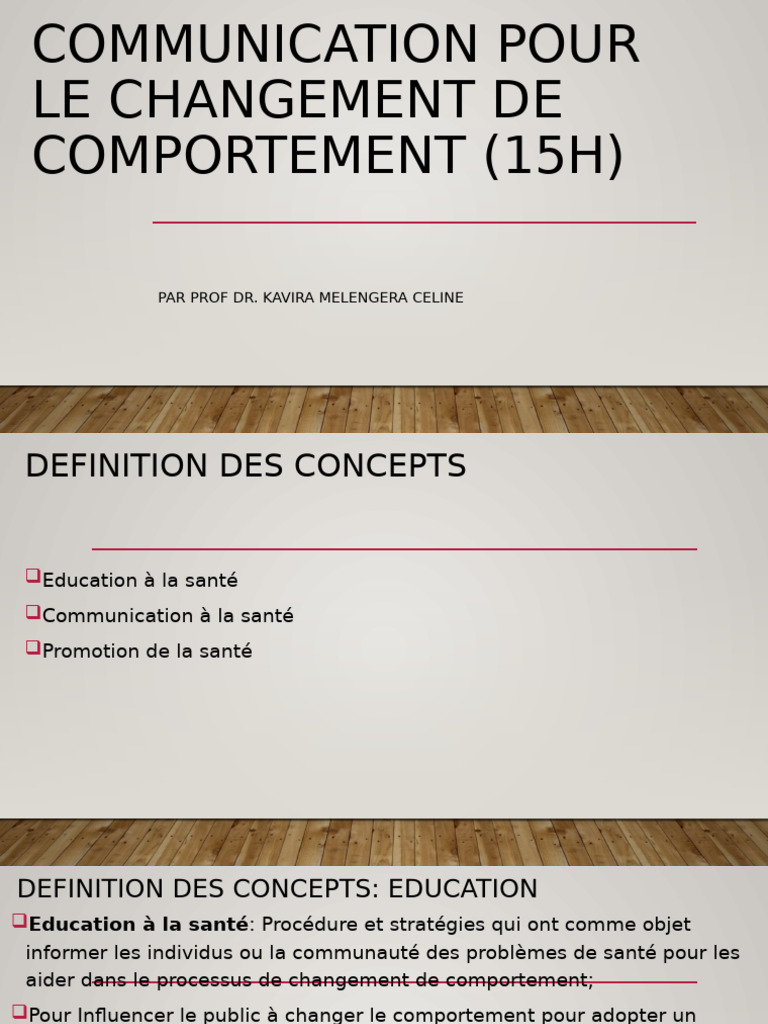 Communication pour le Changement de Comportement | PDF | la communication