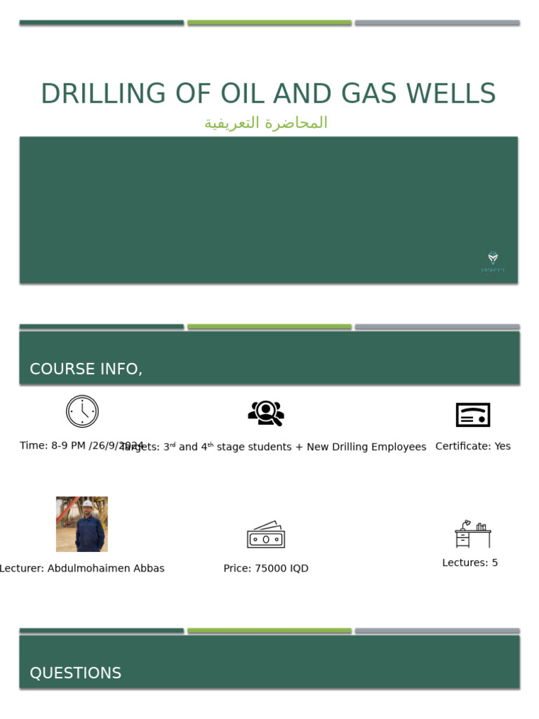 Oil and Gas Well Drilling Course | PDF | Oil Well | Casing (Borehole)