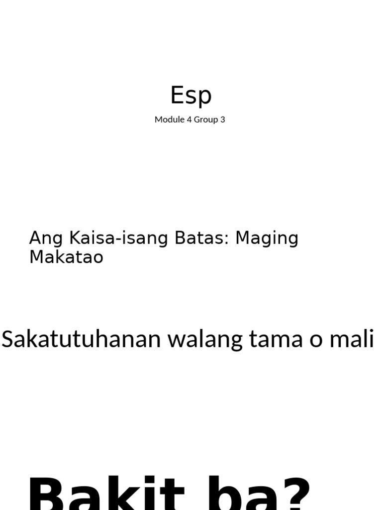 Esp Module 4 | PDF