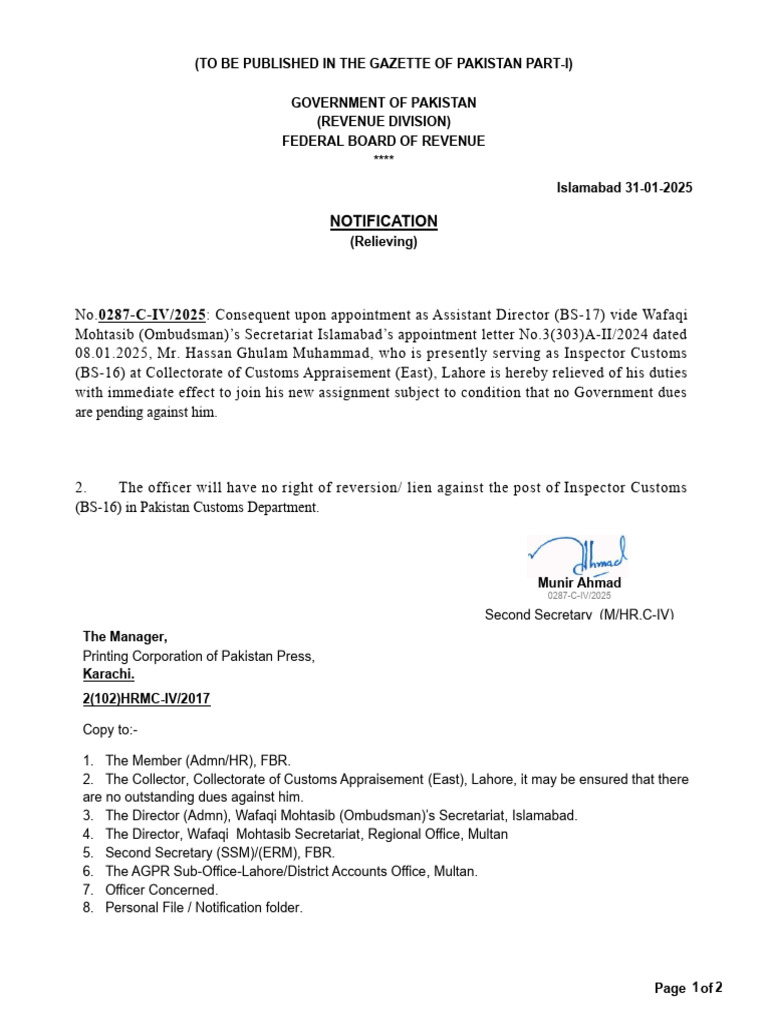 Notification | PDF