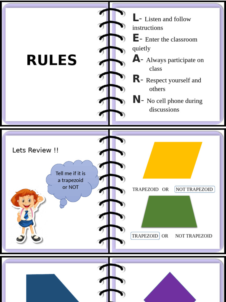 Trapezoid Theorems and Properties Guide | PDF | Triangle | Elementary ...