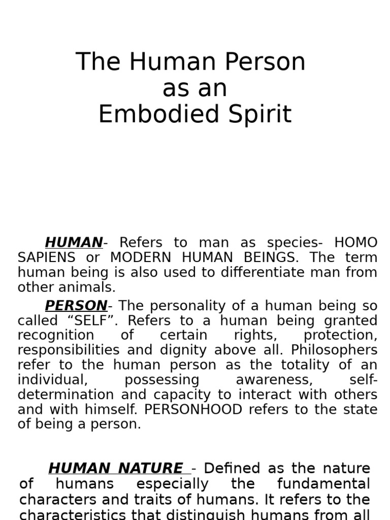 Understanding Human Personhood and Limits | PDF | Human | Disability