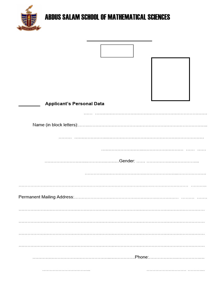 M.Phil Admission Form ASSMS Fall 2024 | PDF | Bachelor Of Science ...