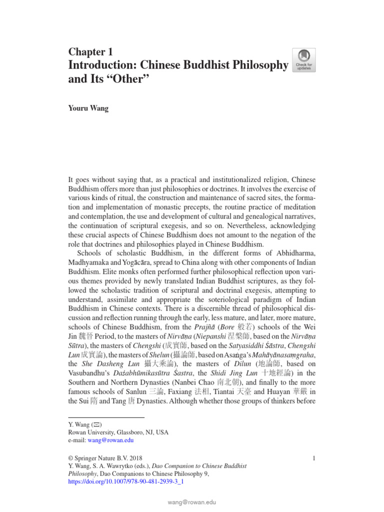 Overview of Chinese Buddhist Philosophy | PDF | Buddhist Philosophy ...