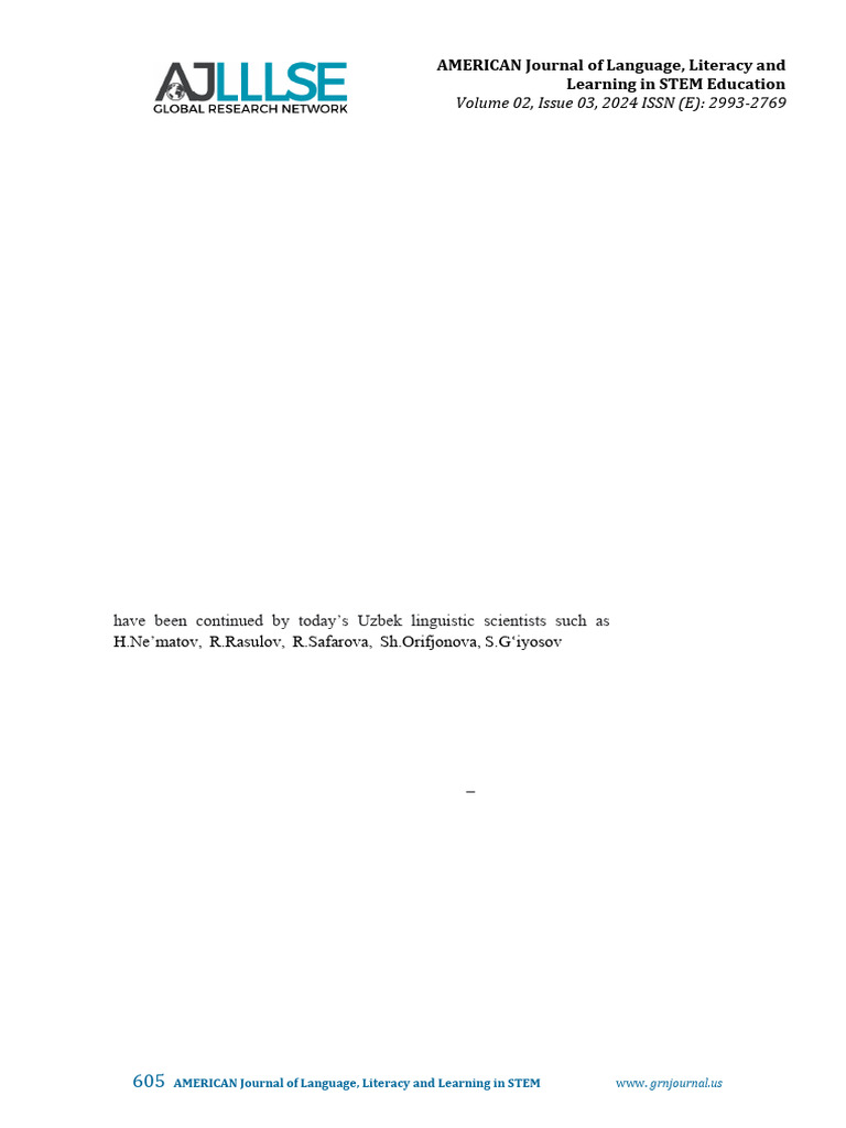 Meronymy in Uzbek and English Languages | PDF | Linguistics | Word