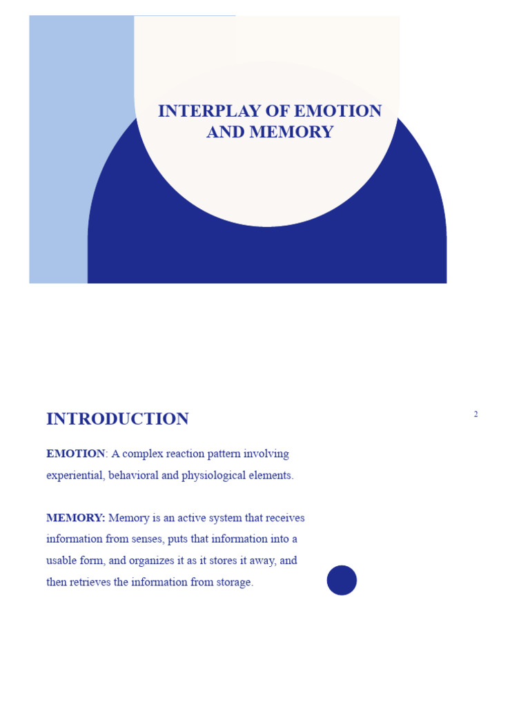 Emotion and Memory Interconnection | PDF | Memory | Emotions