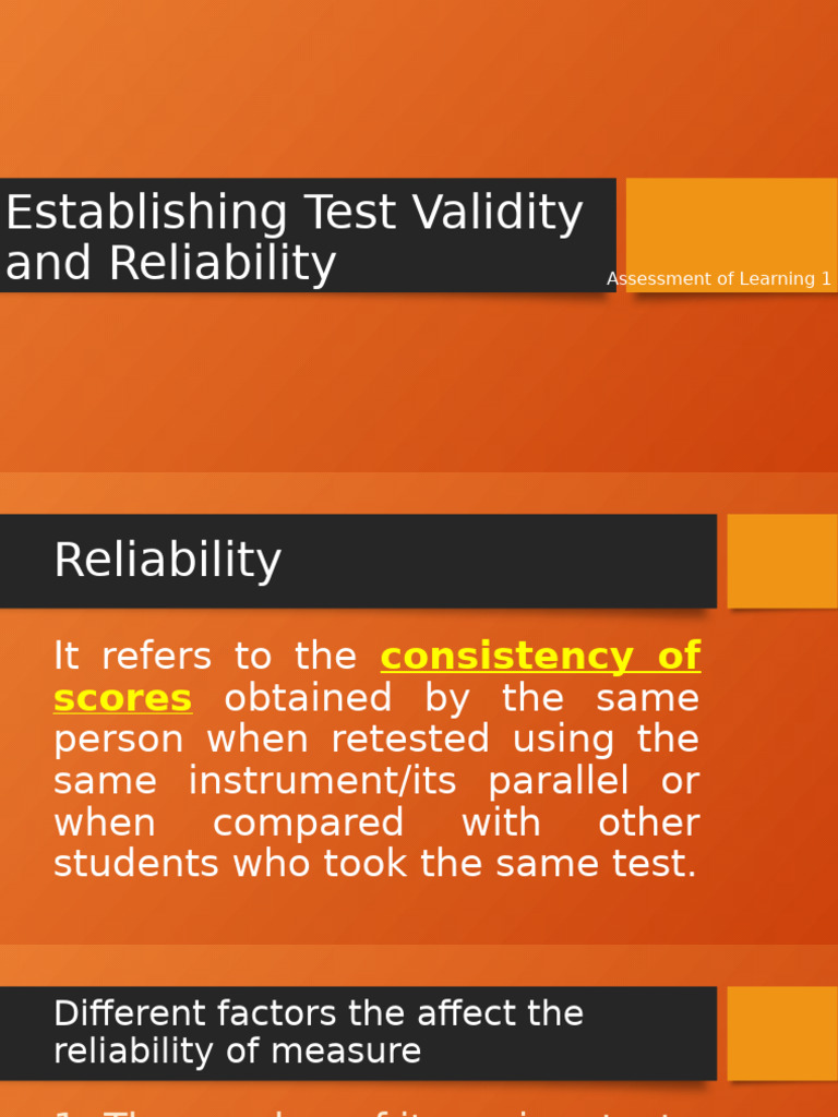 Establishing Test Validity and Reliability | PDF | Validity (Statistics ...