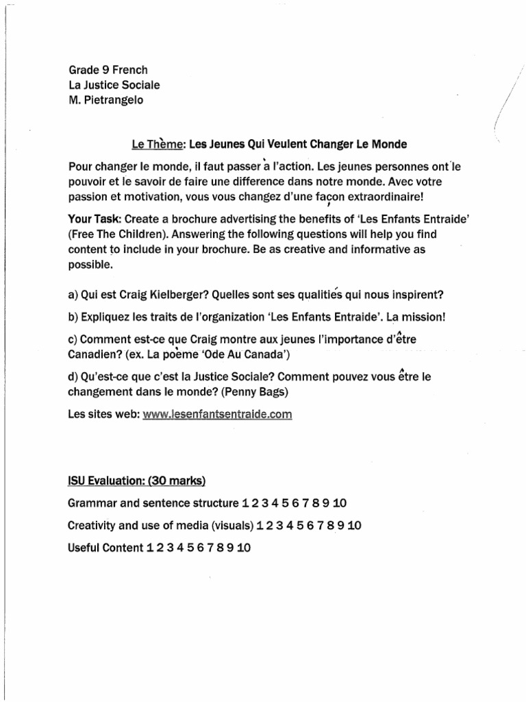 Isu - Enfants Entraide | PDF