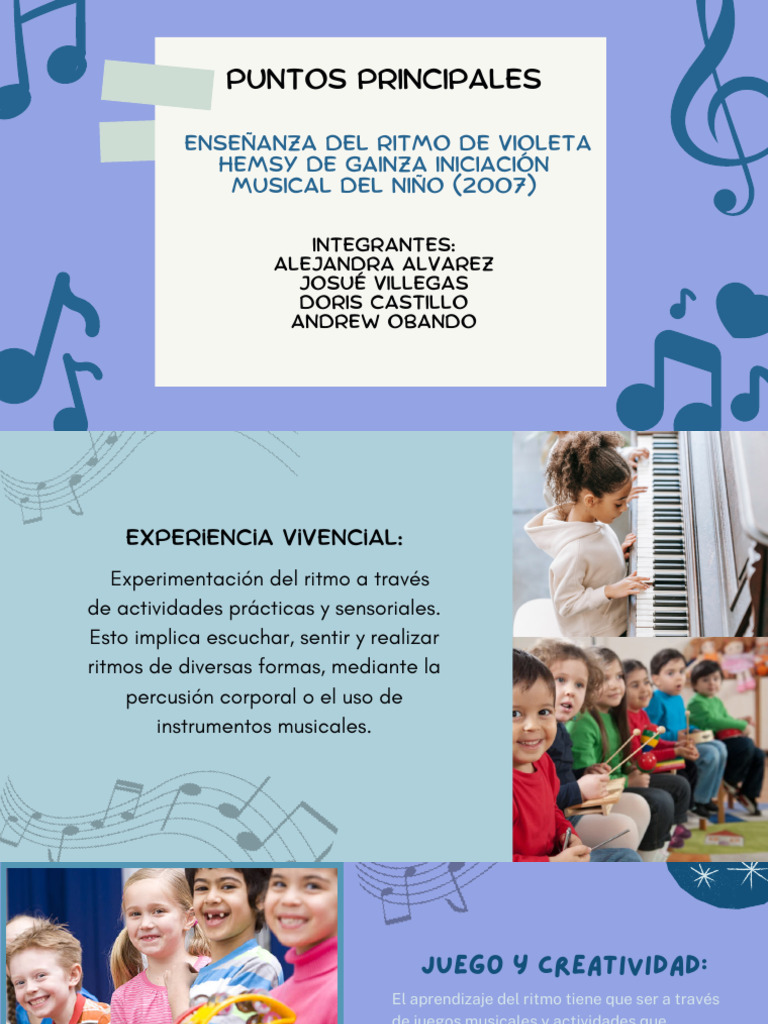 Enseñanza del Ritmo y Melodía Infantil | PDF | Aprendizaje | Ritmo