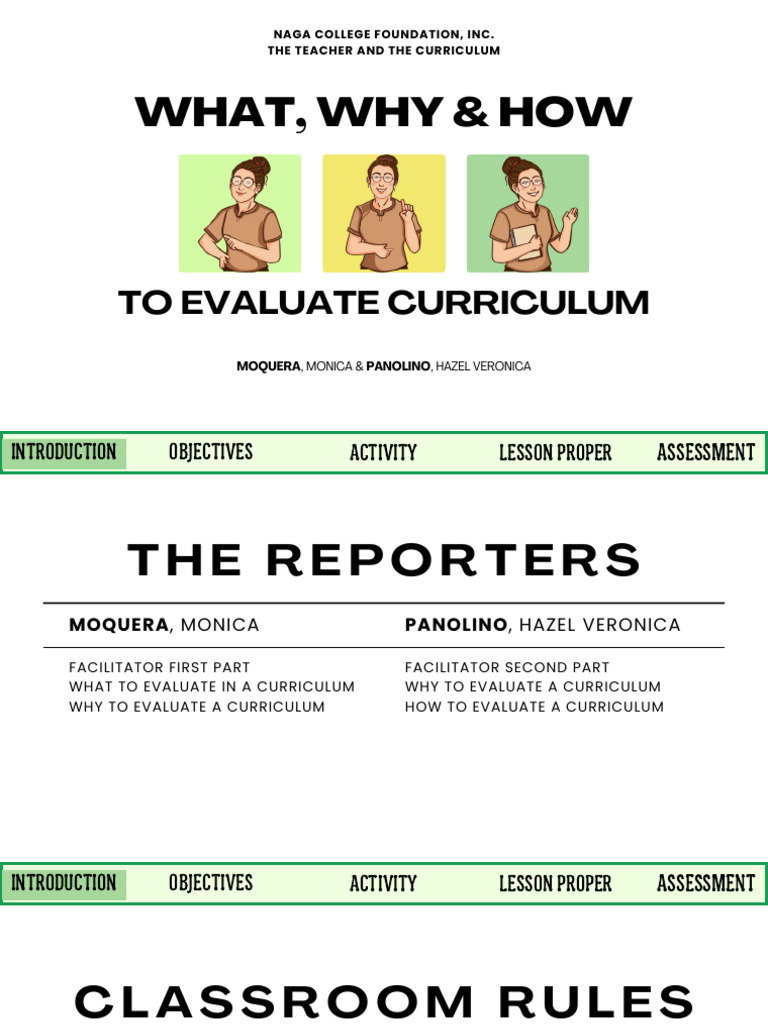 Curriculum Evaluation: What, Why, How | PDF | Educational Assessment ...