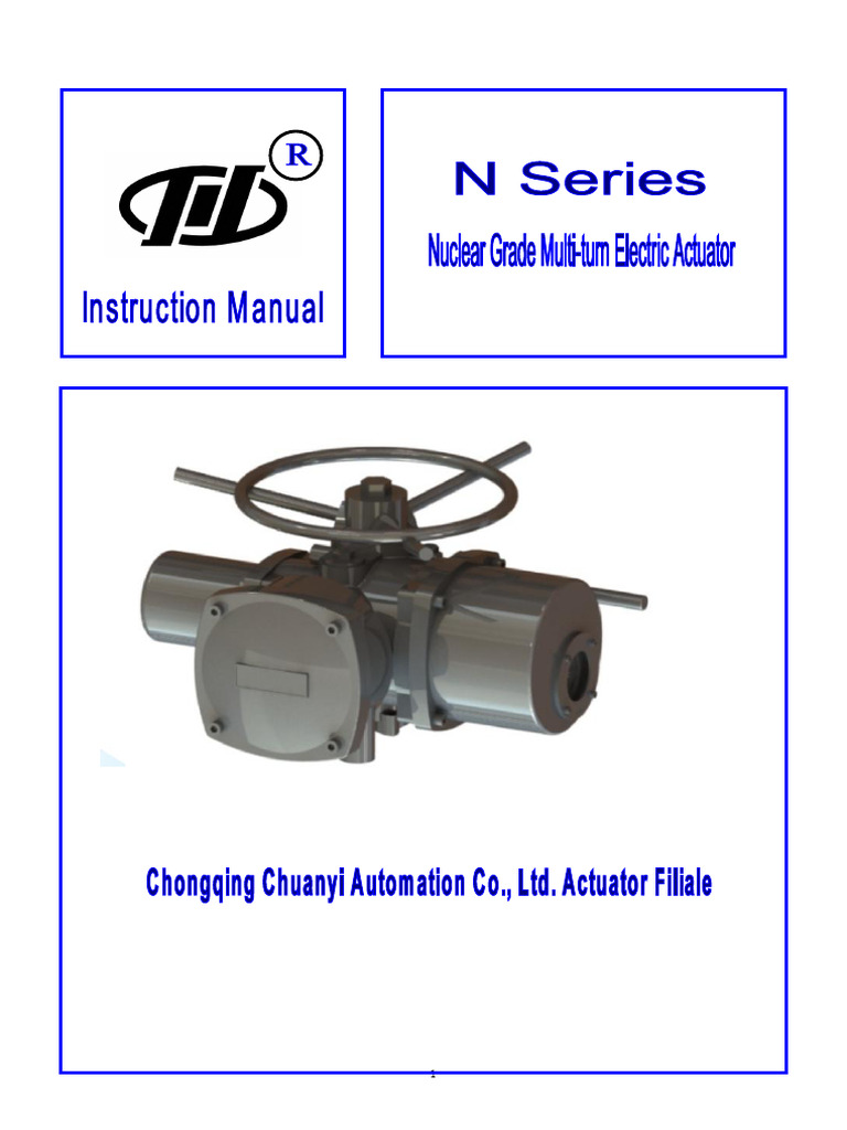 Nuclear Grade Electric Actuator Manual | PDF | Electric Motor | Actuator