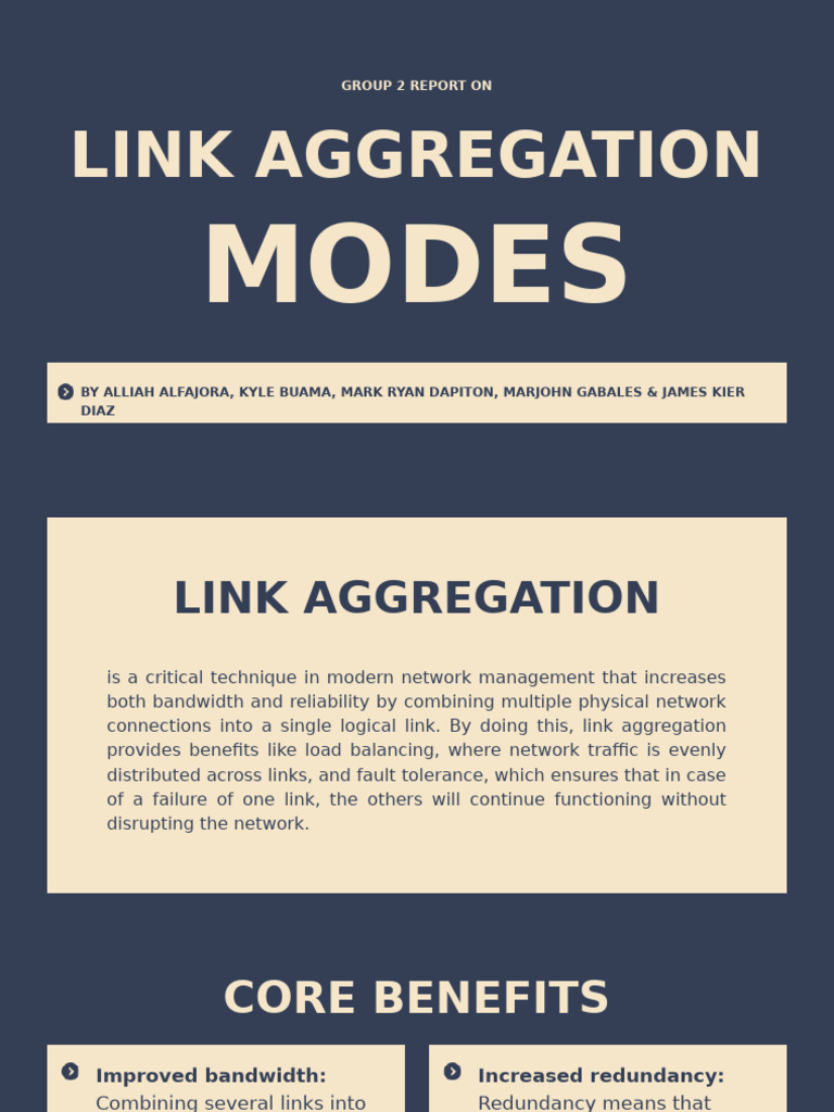 Understanding Link Aggregation Modes | PDF | Computer Network | Network ...