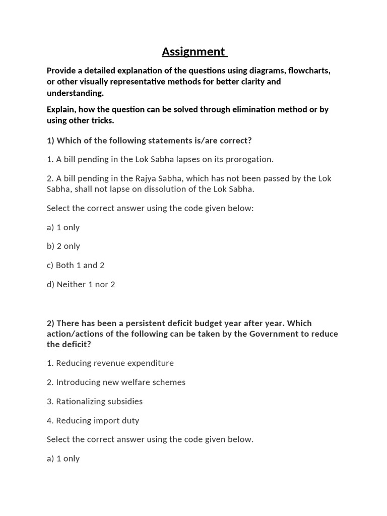 Government Policy Questions Explained | PDF
