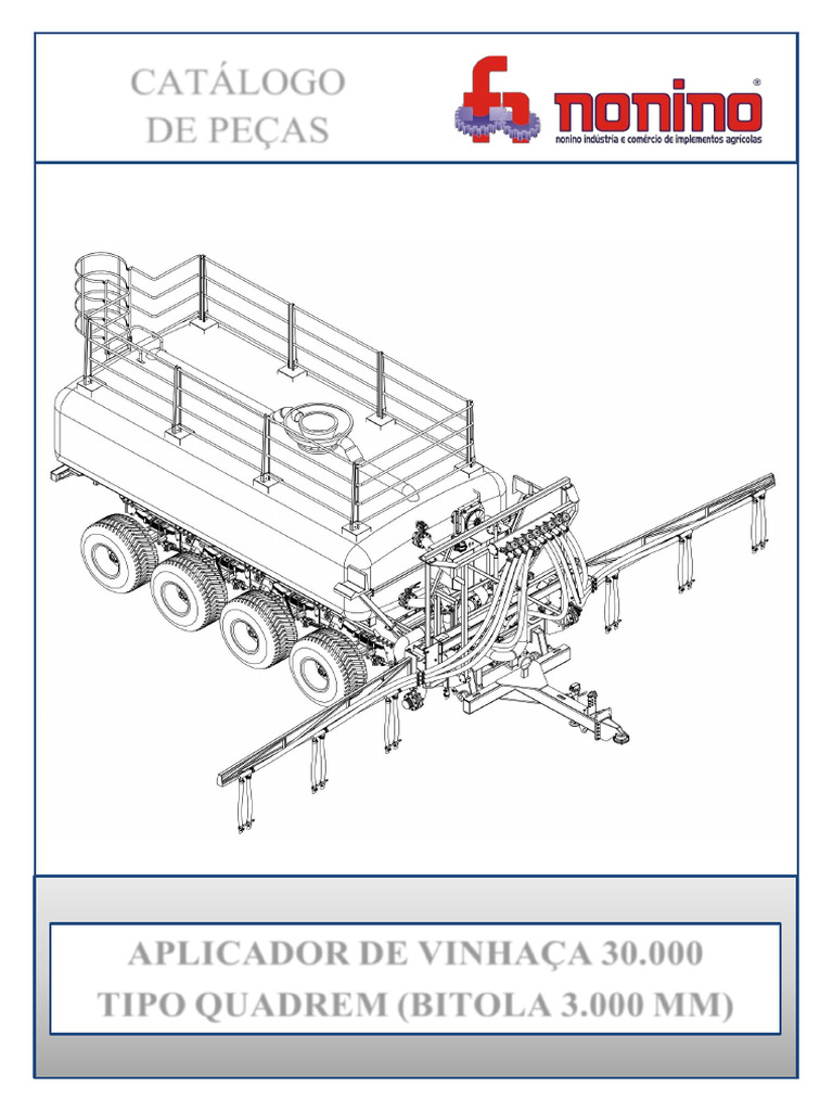 Catálogo de Peças - Aplicador de Vinhaça | PDF | Parafuso | Engenharia ...