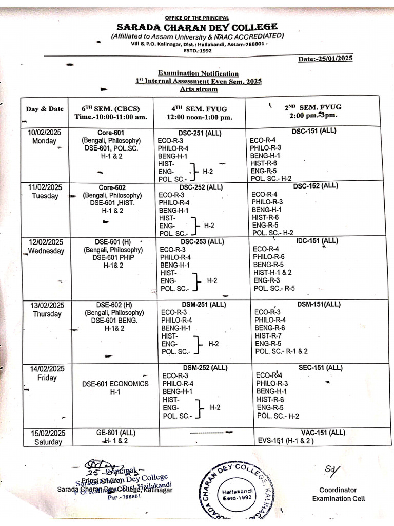 1st Internal Assessment 2025 | PDF