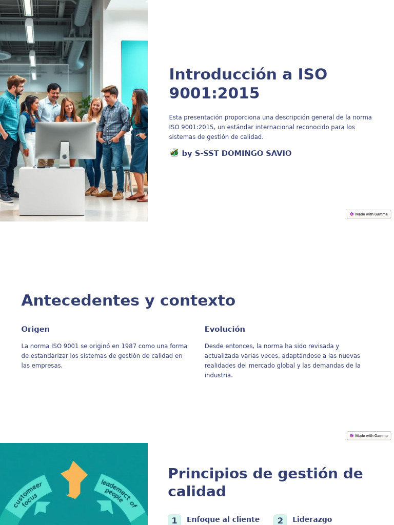 Introduccion A ISO 90012015 | PDF | Sistema de manejo de calidad ...