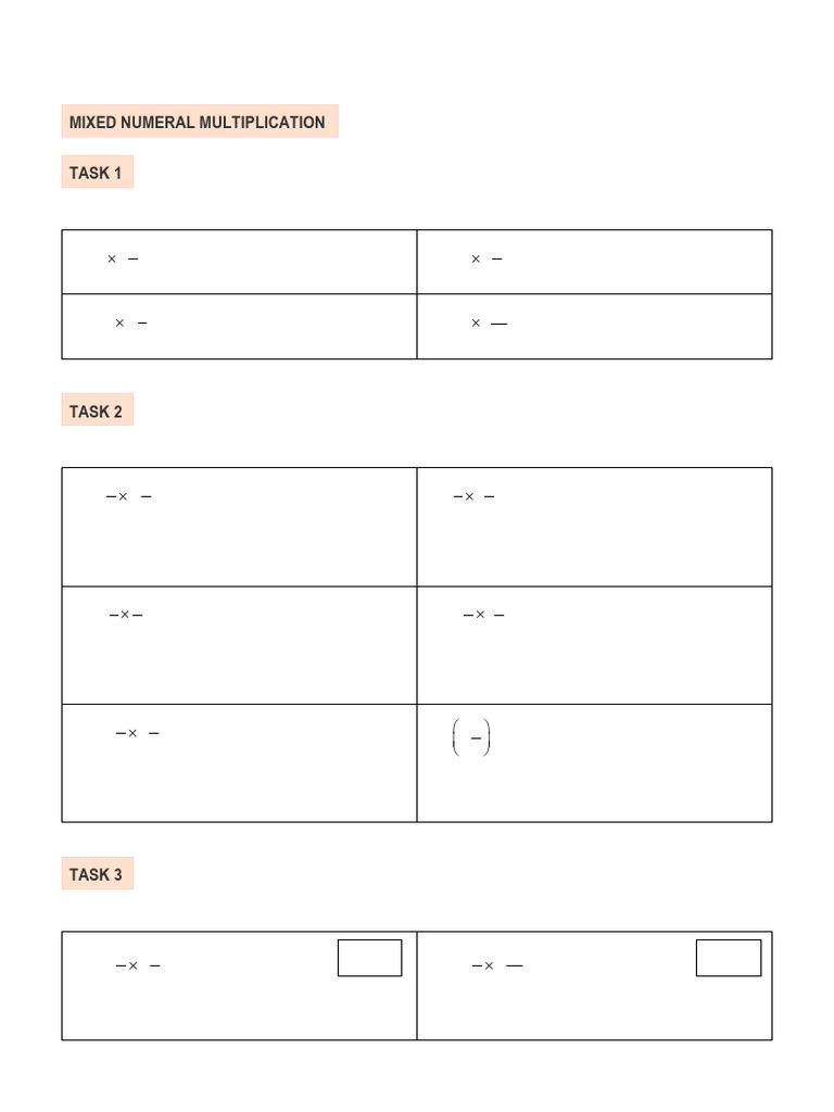 Mixed Numeral Multiplication Guide | PDF