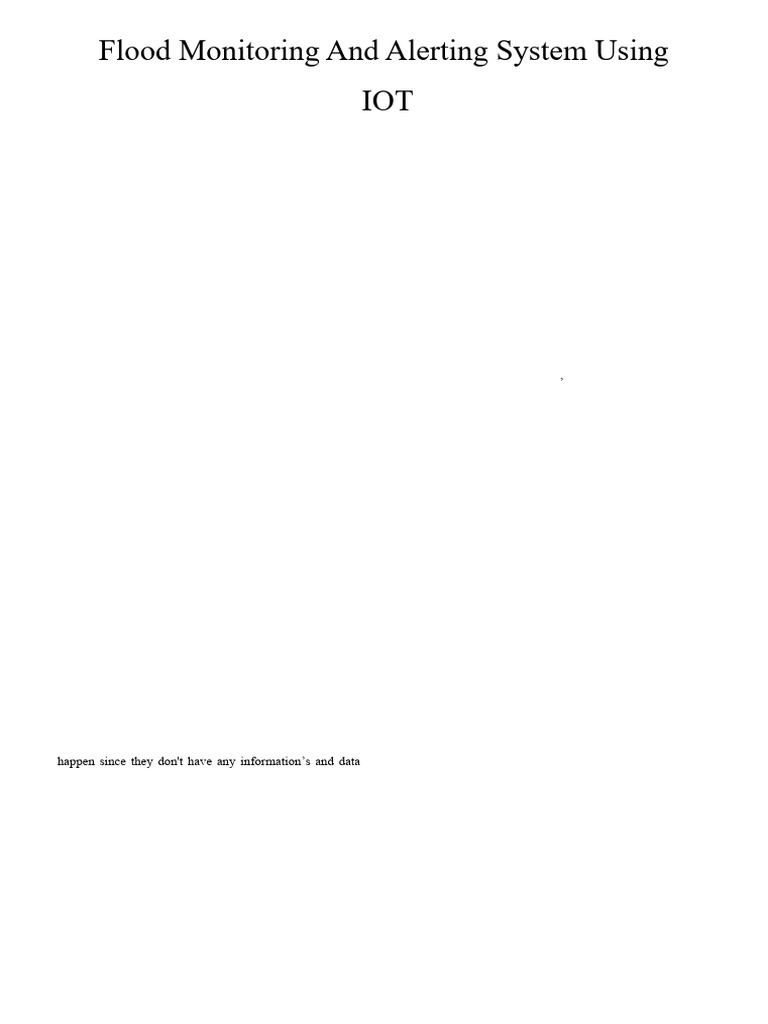 IoT Flood Monitoring and Alert System | PDF | Internet Of Things | Flood