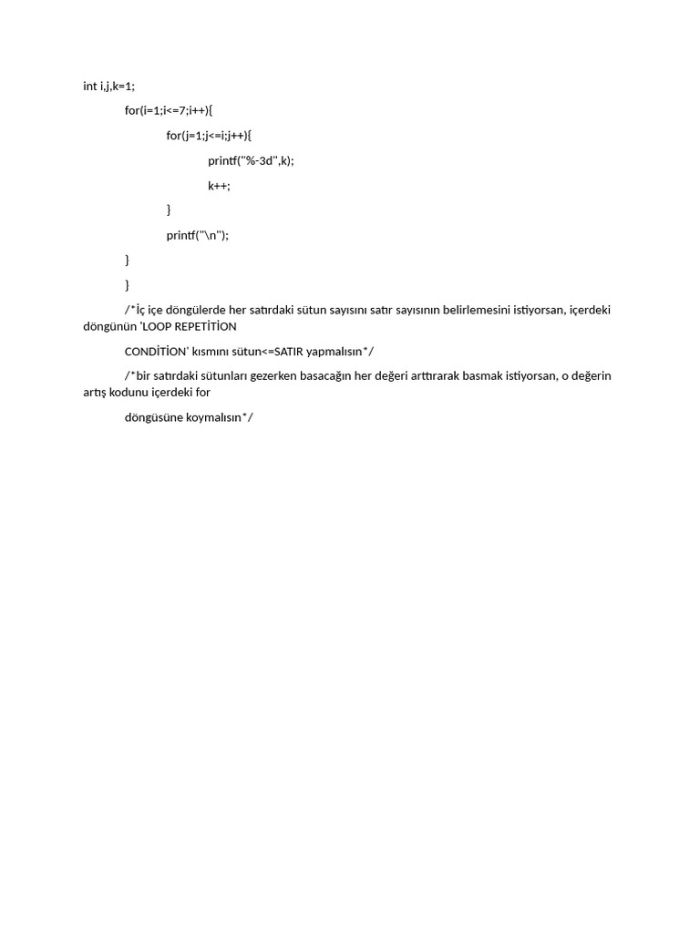 RightAngleTriangle Nested Loops For | PDF