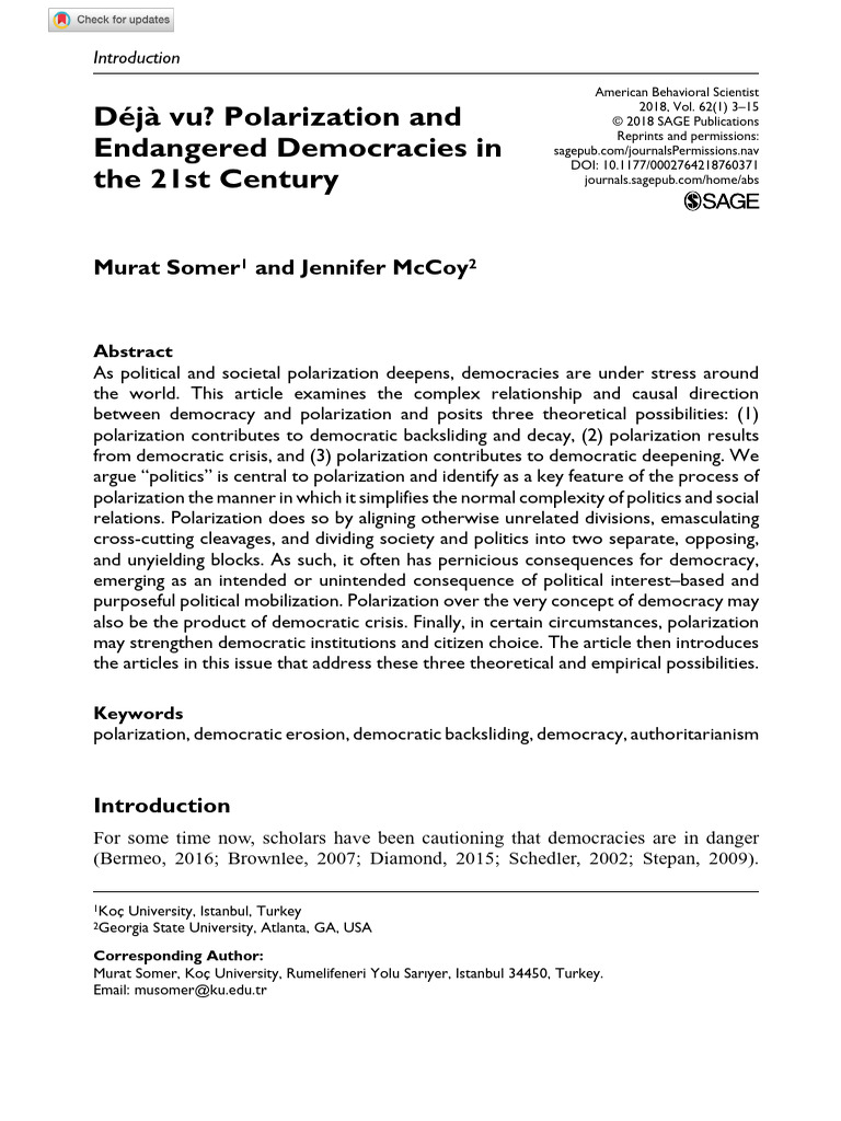 Polarization 21 Century-1-10 | PDF | Democracy | Political Ideologies