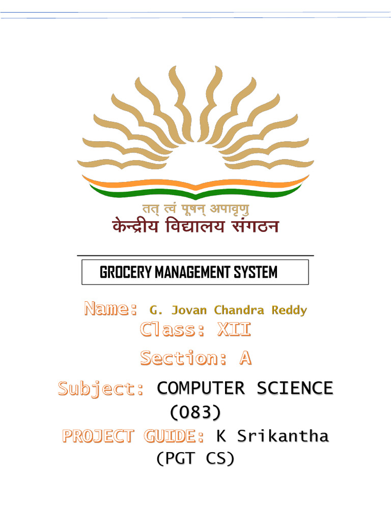 Grocery Management System Project | PDF | Linux Distribution | Graphics ...