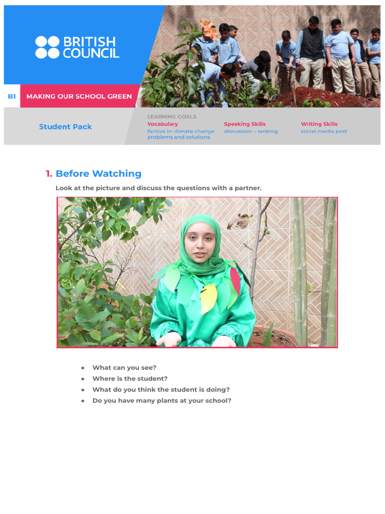 Making Our School Green: Student Guide | PDF