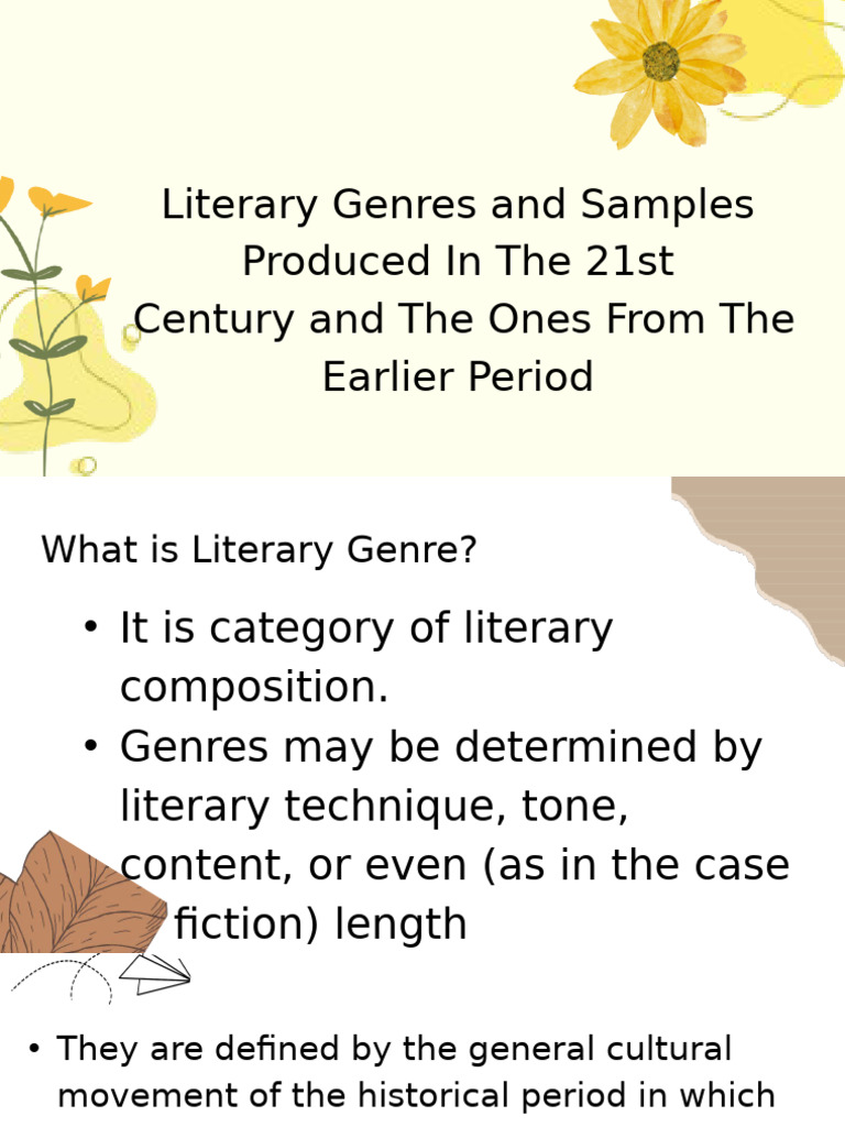 21st Century vs Pre-Colonial Literary Genres | PDF | Narrative | Genre