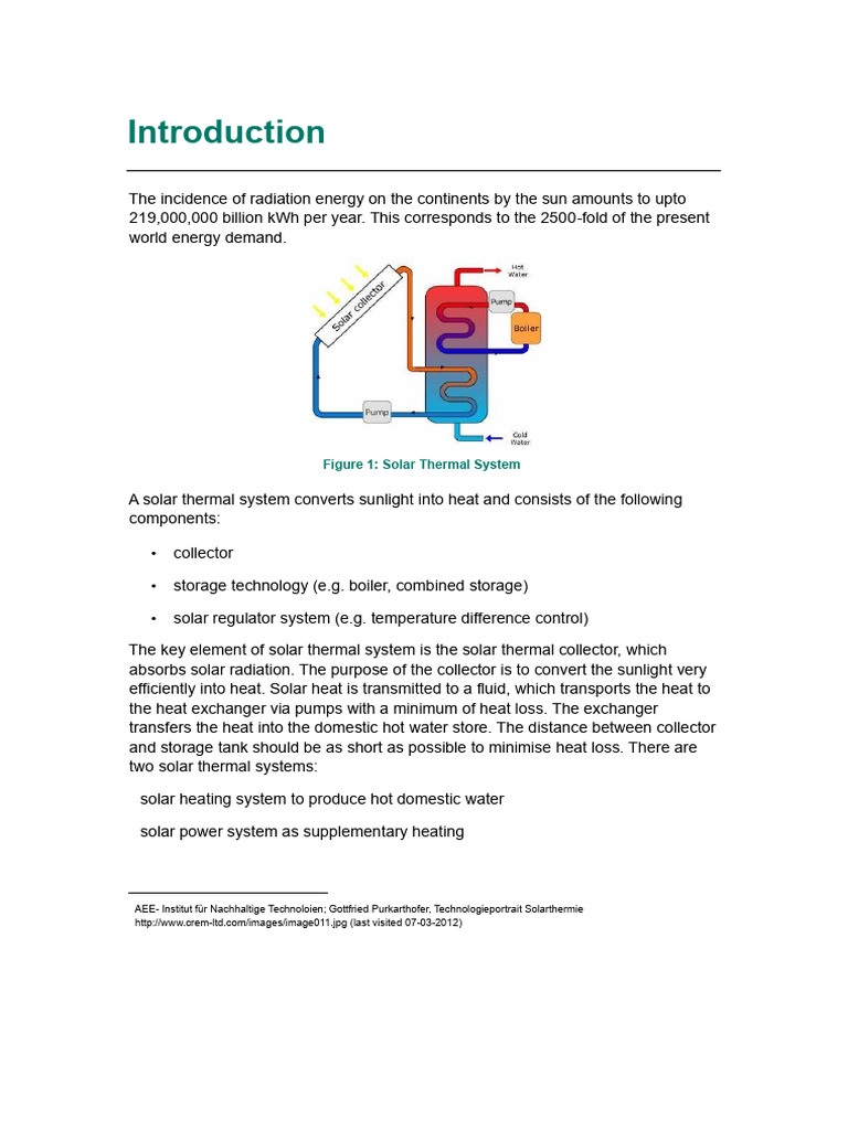Solar Thermal Systm | PDF | Water Heating | Heat Transfer