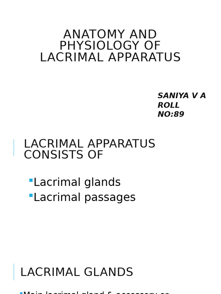 Anatomy of the Lacrimal Apparatus | PDF | Human Nose | Human Anatomy