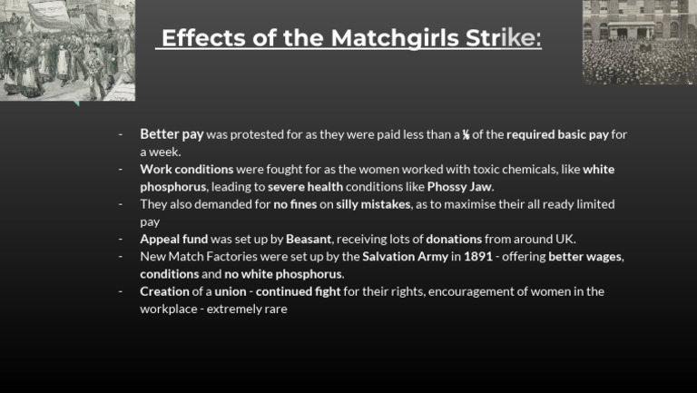 The Matchgirls Strike and Its Final Results | PDF