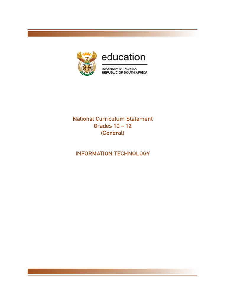 National Curriculum for IT Grades 10-12 | PDF | Educational Assessment ...
