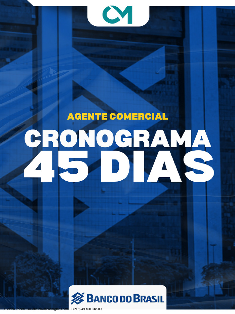 Cronograma de Estudos para Concurso BB | PDF | Matemática | Mercado ...